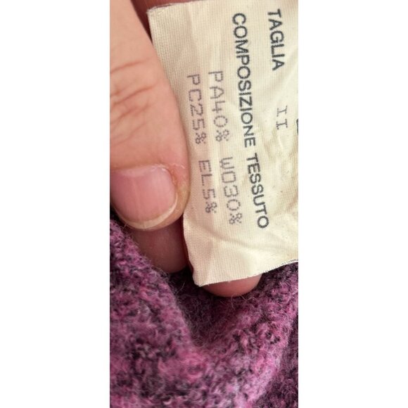 Vintage Red & Purple Knit Cardigan Fairy Lace Whimsical Bohemian Sheer - Picture 14 of 16